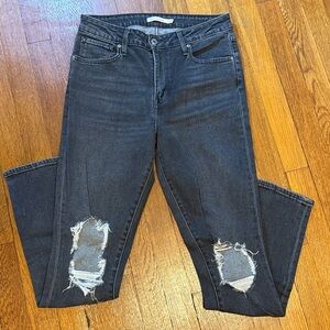 Levi’s 721 High Rise Skinny Jeans Black Size 29